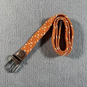 Roostas The Austin Burnt Orange Woven Mens Belt Size Large 34-36 Texas Longhorns